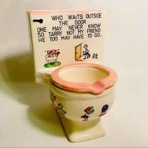 Vintage Norcrest Ceramic Humor Potty Ashtray